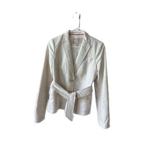 Banana Republic Linen beige Belted Blazer